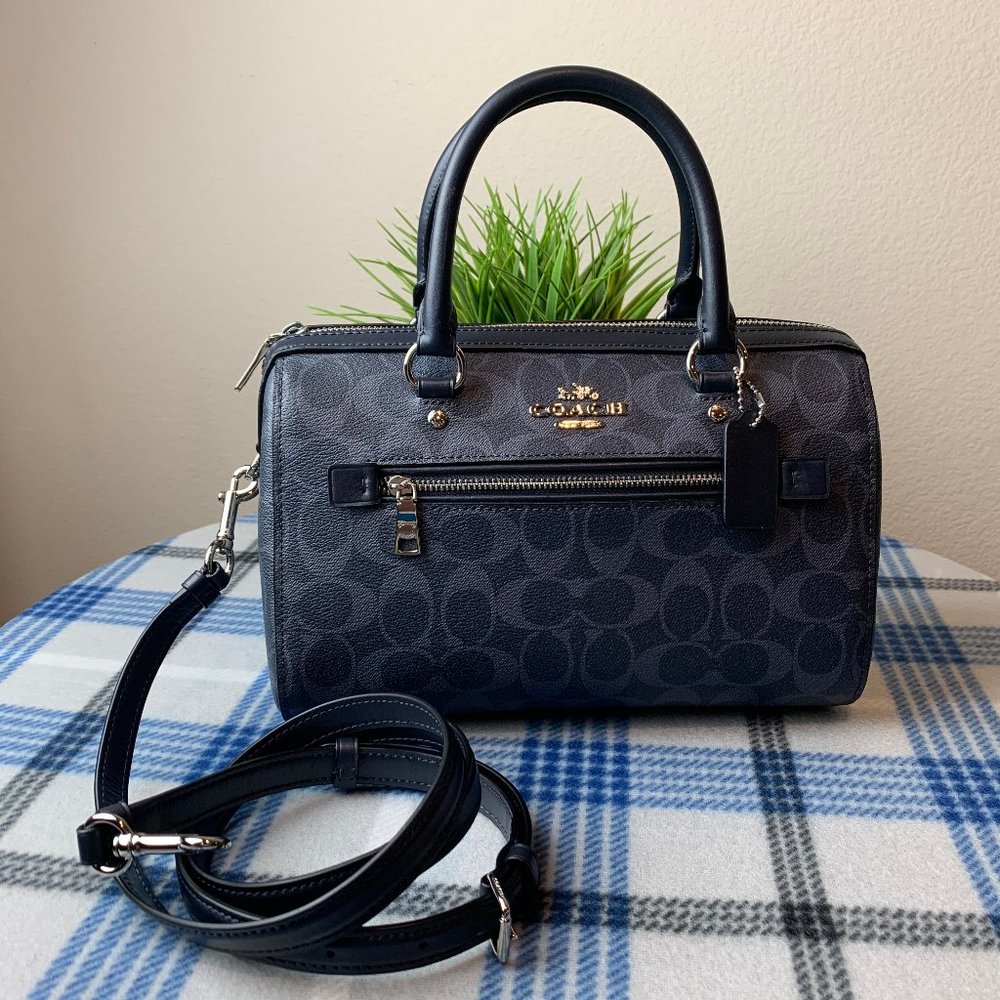 COACH ROWAN SATCHEL IN SIGNATURE CANVAS
